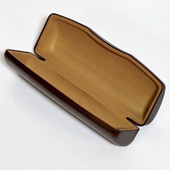 Joseph Abboud Brown Clamshell Glasses Case - Picture 2 of 2